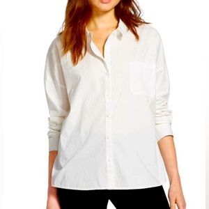 NWOT Leith square hem boyfriend shirt—Size small